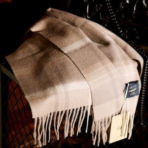 チェック柄フリンジマフラー 7type W10272