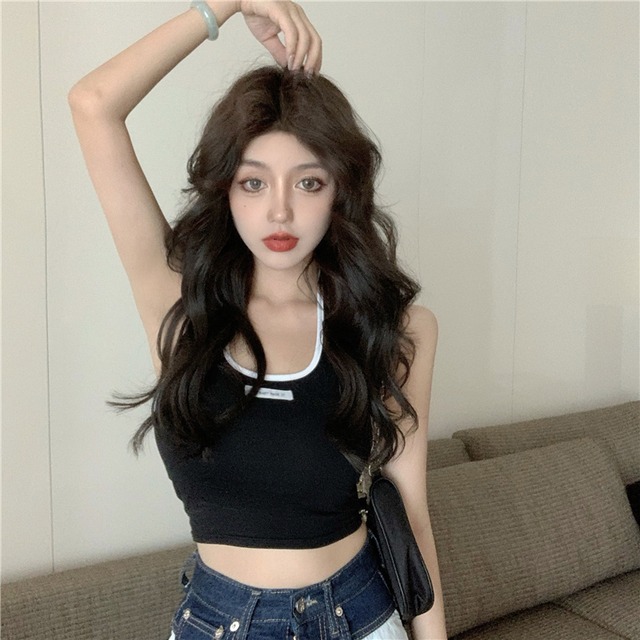 ホルタードレス ブラックショートスカート スプリング 春物 ブラックストロベリース40417719460