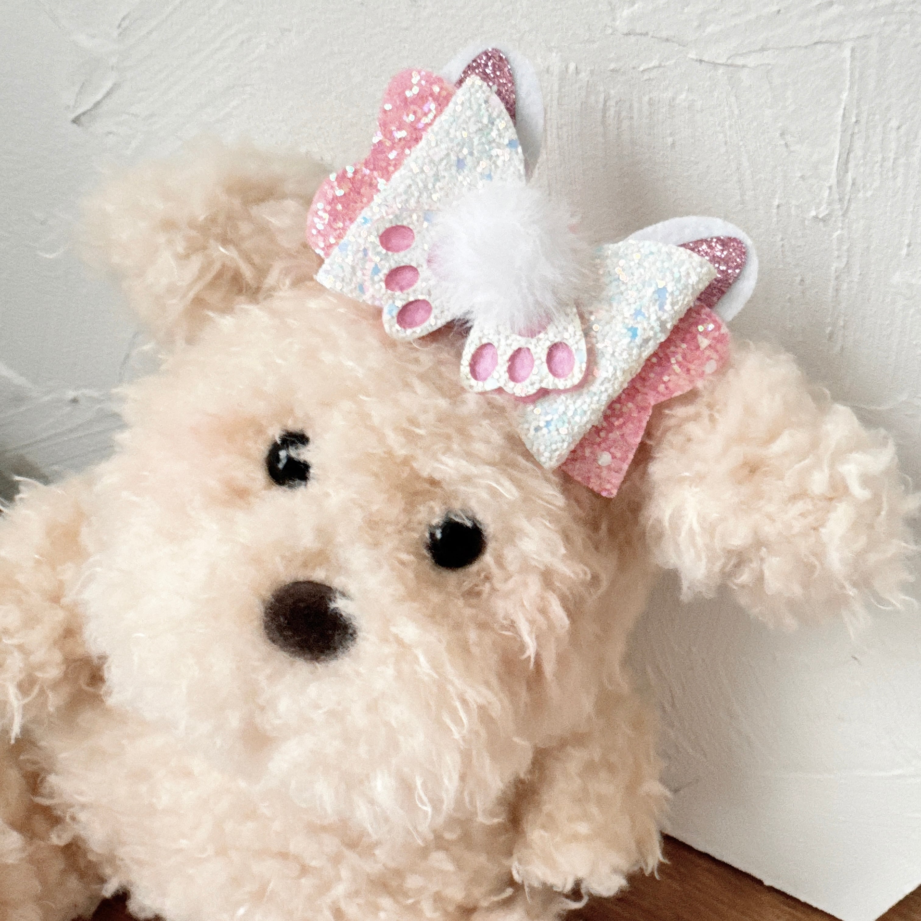 イースターうさちゃんリボンヘアバンド（後ろ支え付き）