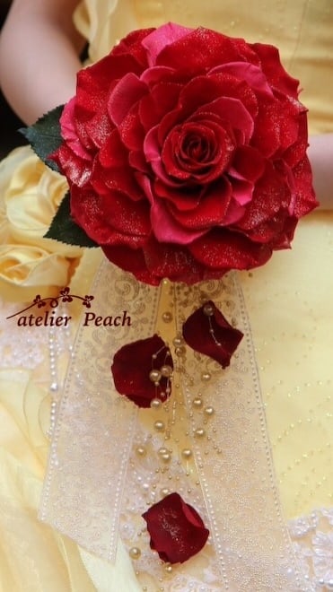 #薔薇 #メリアブーケ　ブーケ＆ブートニアセット プルメリアブーケ・ブートニアセット ホワイトブルー バラ