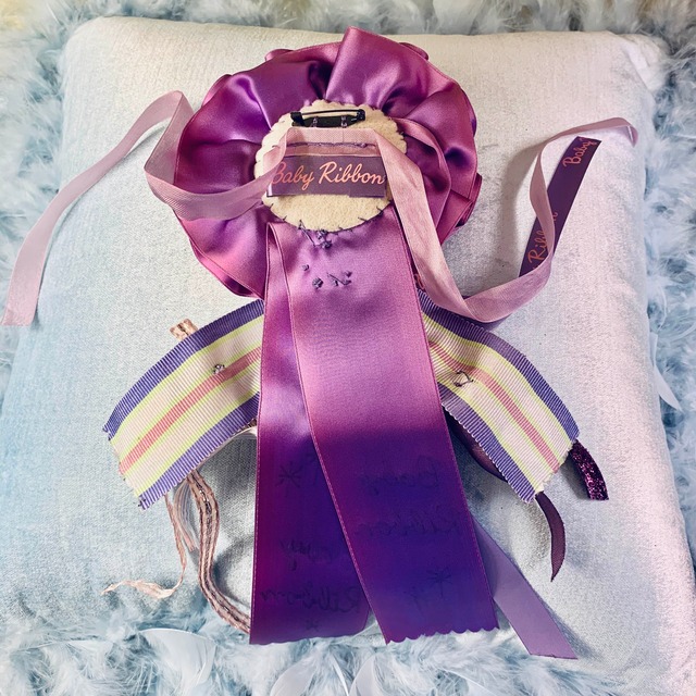 パープルリボンのロゼット(200138)