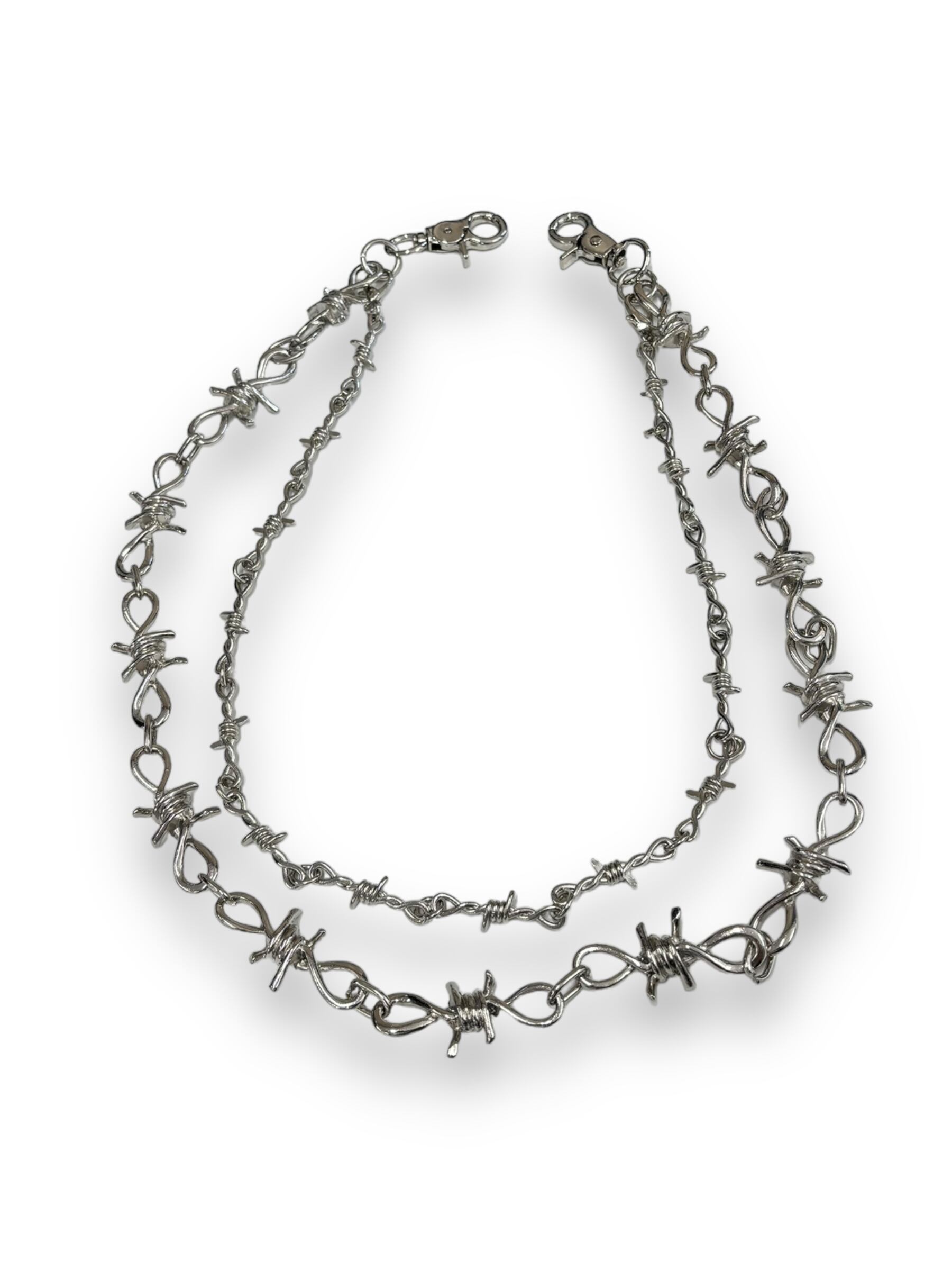 【PLANET STUDIO】barbed wire layer wallet chain