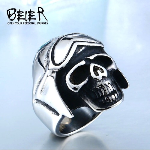 【送料無料】 メンズ リング 指輪 ステンレス オートバイ バイカー スケルトン パンク 10000095