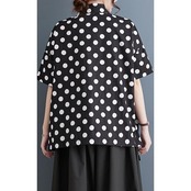 ドット&立体ローズ シャツ  30059