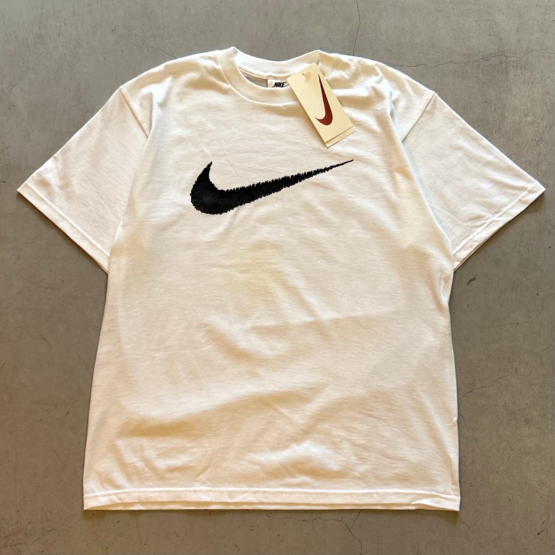 Dead Stock!! 1990s NIKE “ embroidery logo” print T-shirt