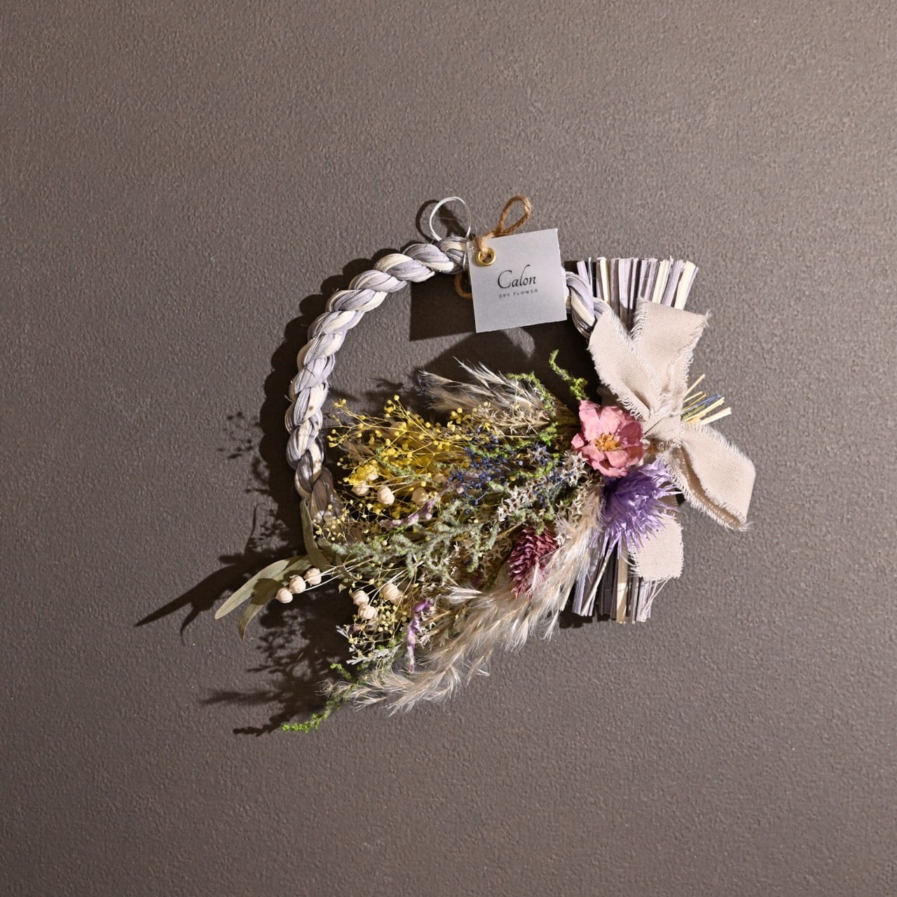 洋風ナチュラルしめ縄【ナチュラルパープル】Y-12 ≪限定1点≫