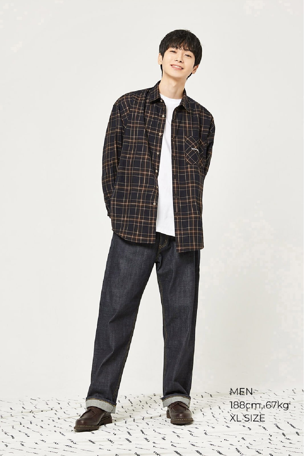 ☆BTS グク 着用！！【Diamond Layla】Fluff Mood Check shirt S24