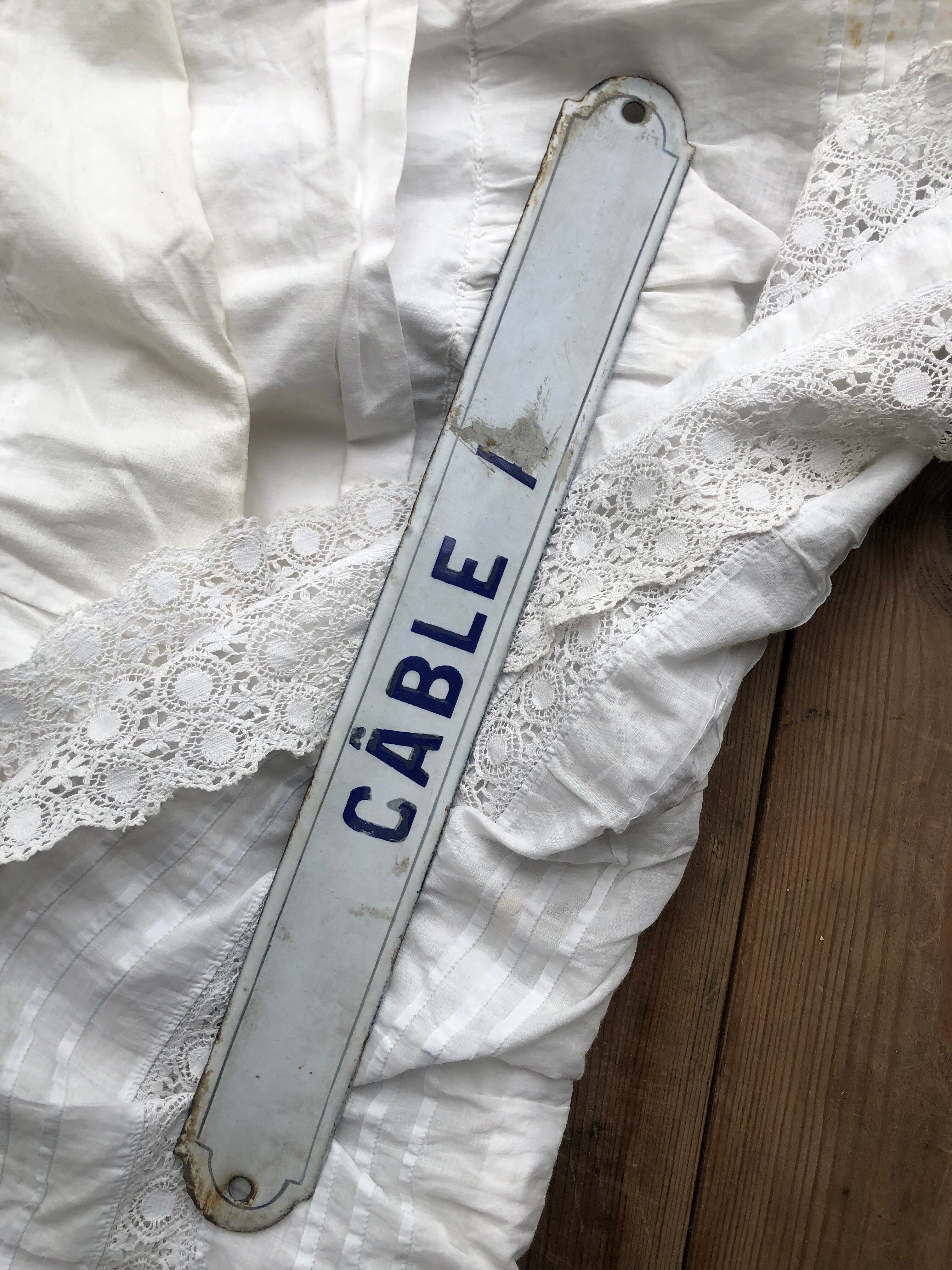 ホーロープレート CÂBLE A 看板 サイン エナメル | Brocante de La