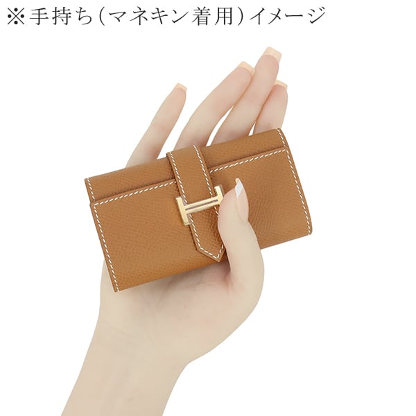 Unused HERMES エルメス キーケース ベアン ヴォーエプソン ゴールド