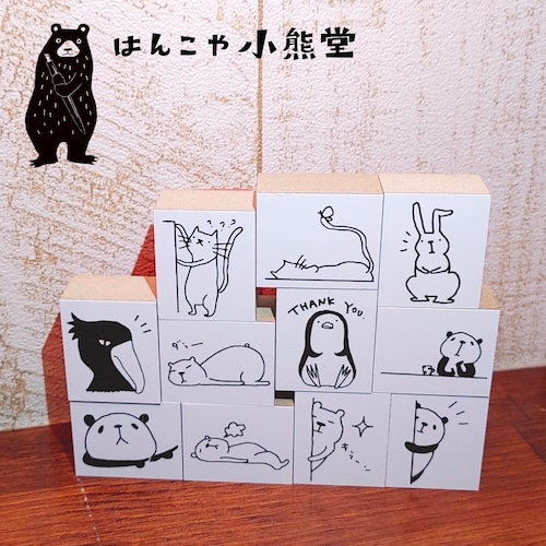 Ｏｋａｃｃｈｉ×シャチハタ　ちょびっと捺しはんこ　オリジナル　ラバースタンプ