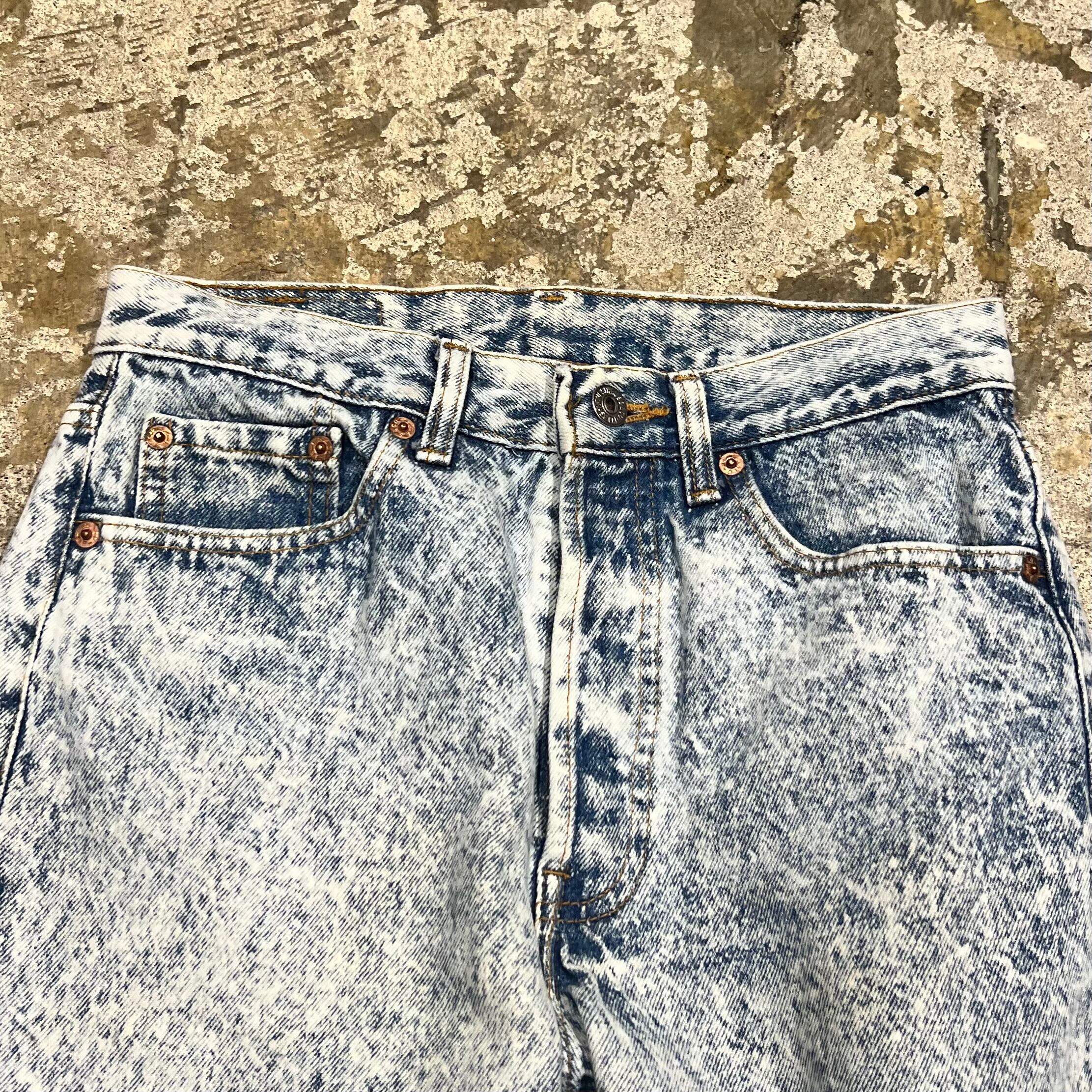 USA製 sizeW26程 Levi's リーバイス501 ケミカルウォッシュ デニム ...