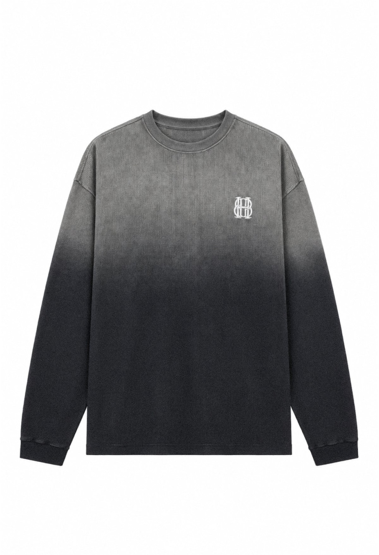 BREATH / BH waffle LS tee black