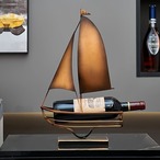 ワインラック 船のワインラック ヨーロッパ風 レトロ セイルボートワインラック クリエイティブアート デコワインディスプレイスタンド リビングルーム バー レストラン用 サイドボードワインキャビネット キッチンオーガナイザー キッチンアクセサリー