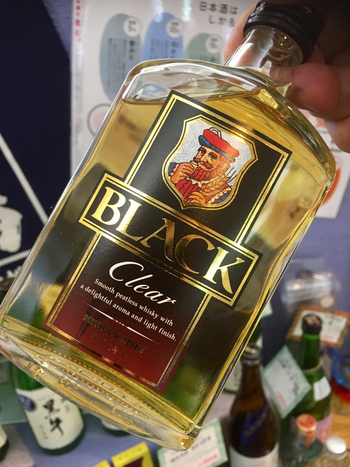 ニッカウヰスキー】国産ウイスキー『ブラックニッカクリア ポケット瓶 