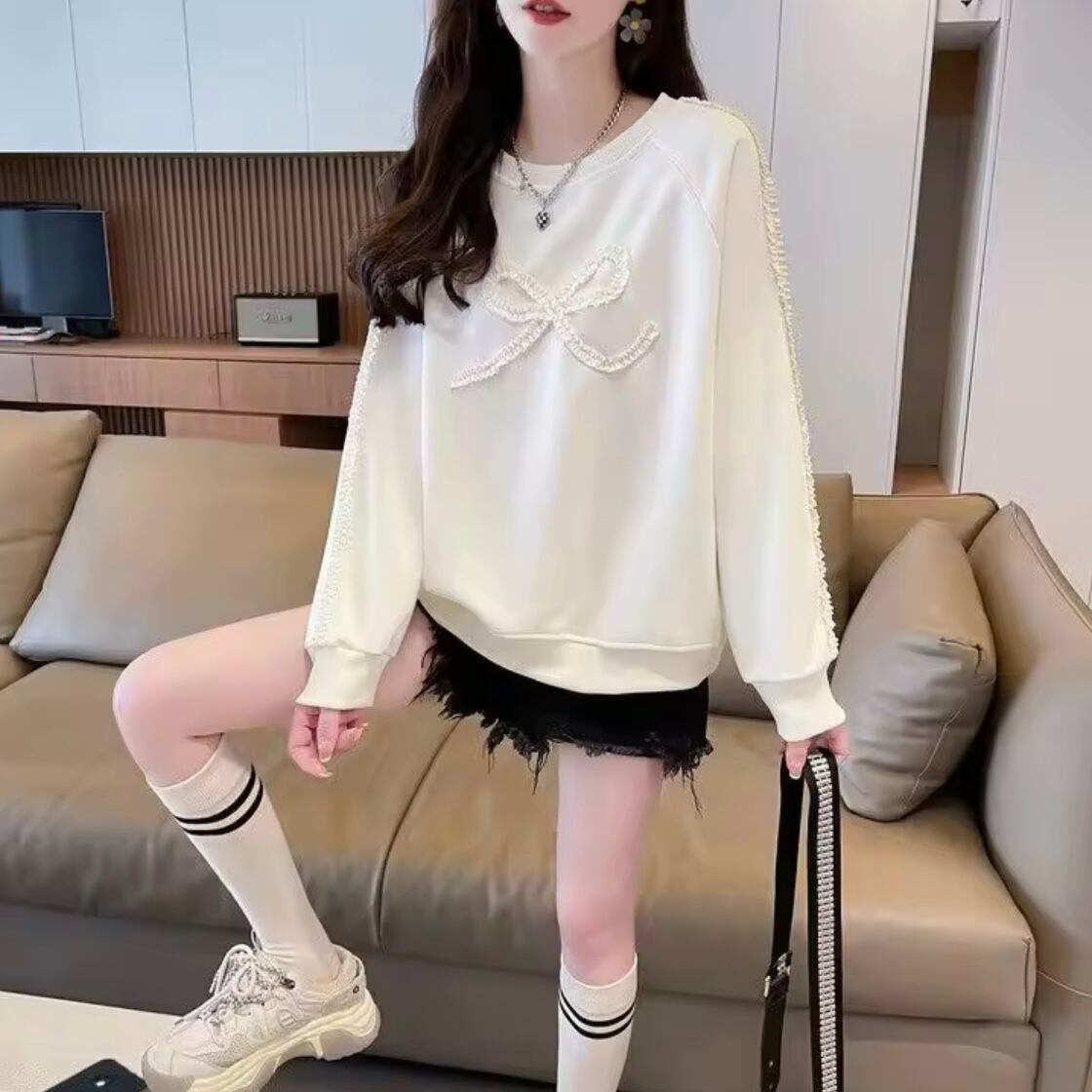 フリルリボンスウェット