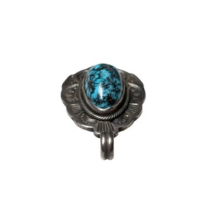 Navajo GARY REEVES Godber/Burnham turquoise silver pendant
