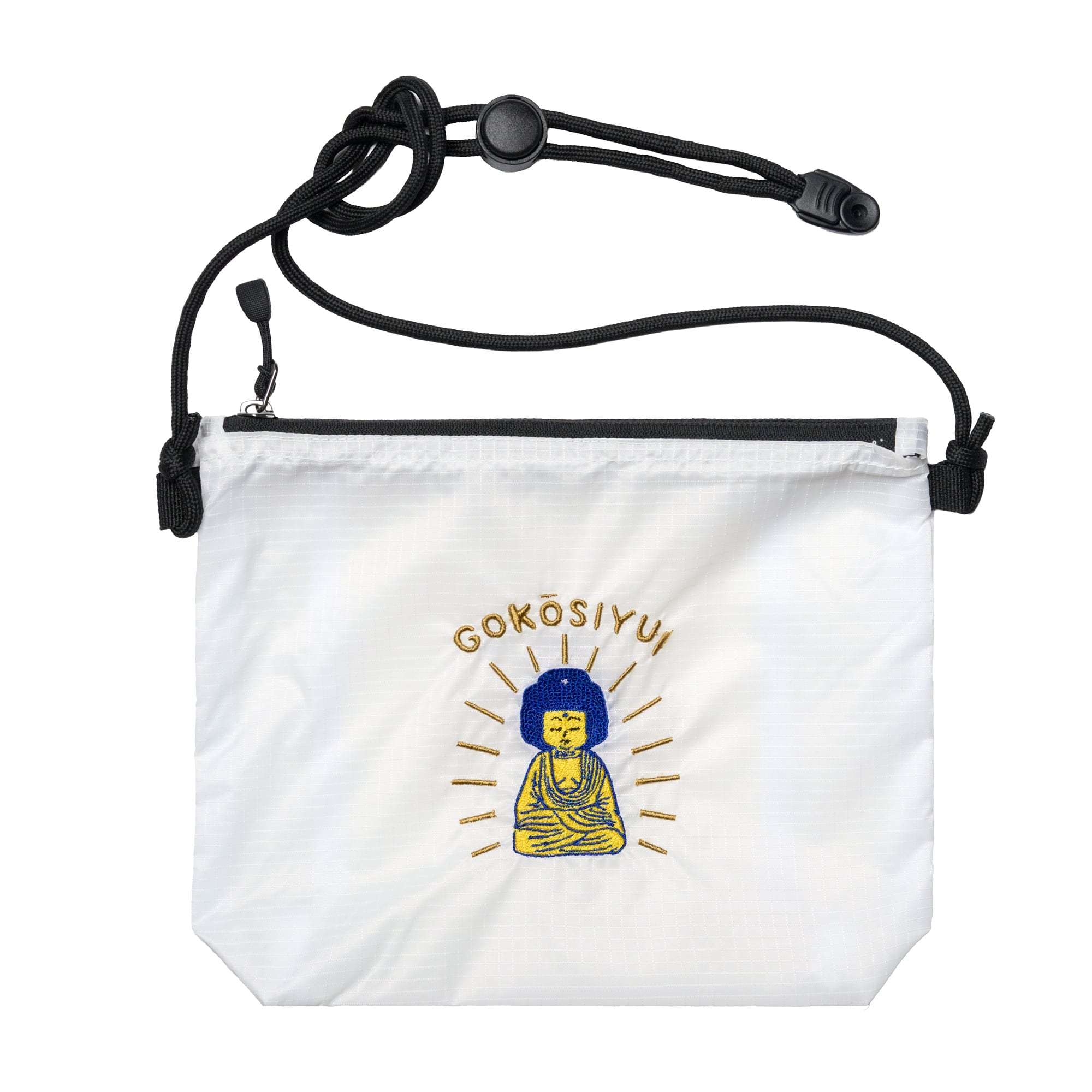 シャカシャカ仏像バッグ(刺繍) 五劫思惟阿弥陀 ナイロンリップストップ