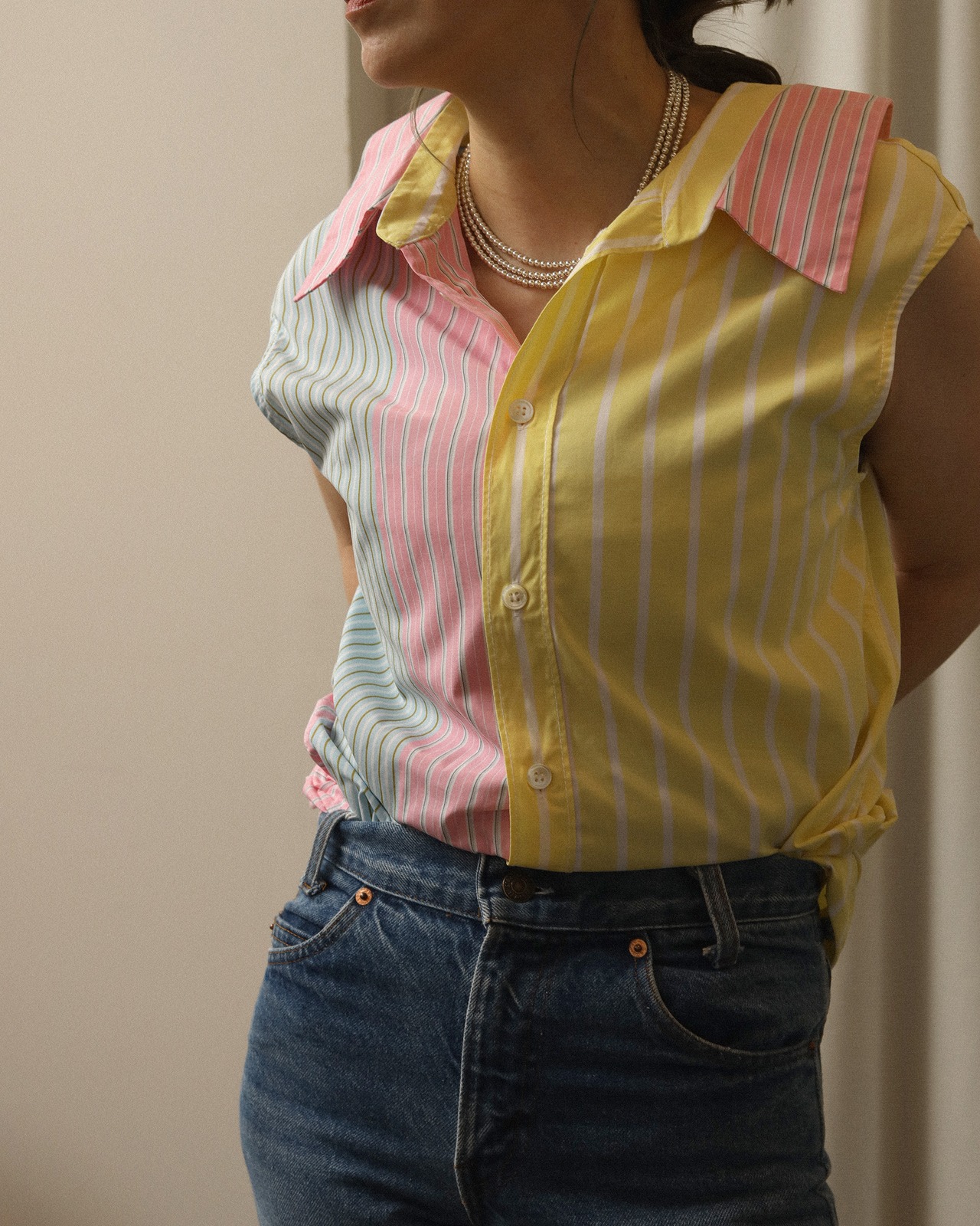 Marni / Color Block Sleeve less Top