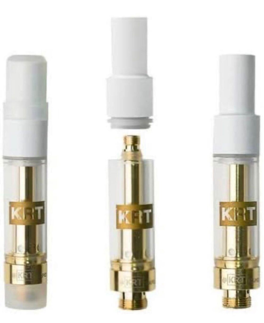 100本 0.8ml KRT 黒丸口金 アトマイザー カートリッジCBDリキッド 