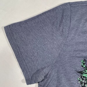 9146 スカル ドクロ 花柄 ビッグプリント Tシャツ XL
