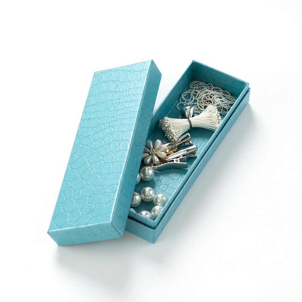 クロコ調のペンケース（ターコイズ） | 長谷川紙器工業所