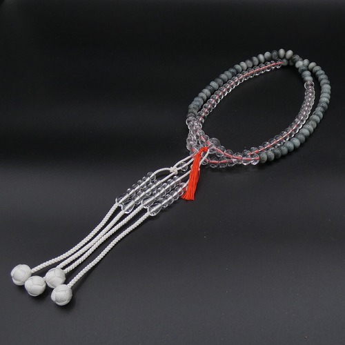 半装束念珠　尺三本連　灰虎眼仕立