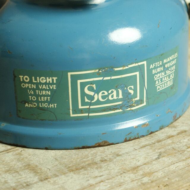 シアーズ シングルマントル ビンテージ ランタン ブルー 1971年2月