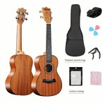 ウクレレ ホール マホガニー ２色展開 ソプラノ ウクレレ ギター 楽器 4 弦