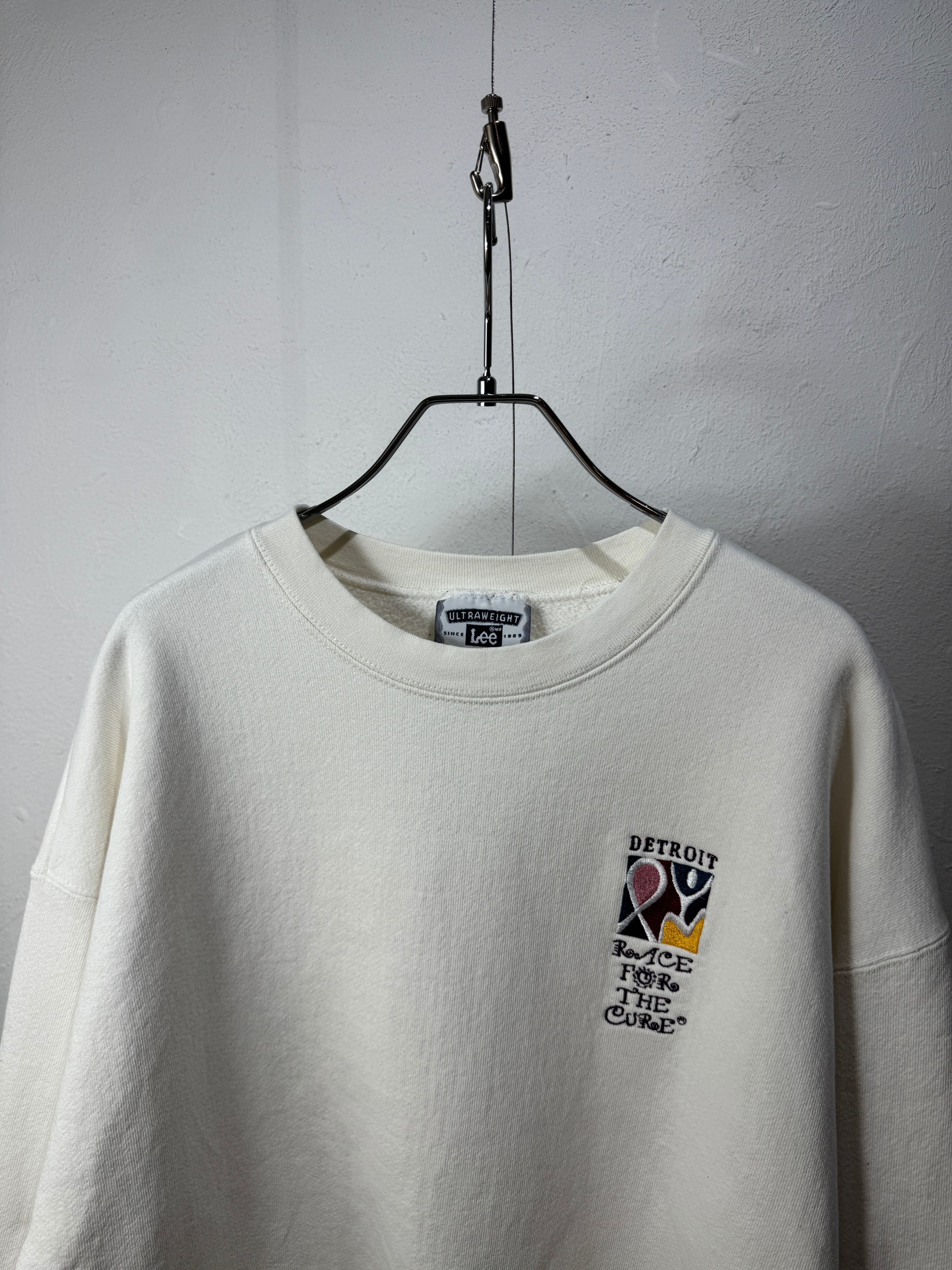 90’s USA Made “Detroit Race for the Cure” Embroidery Sweatshirt