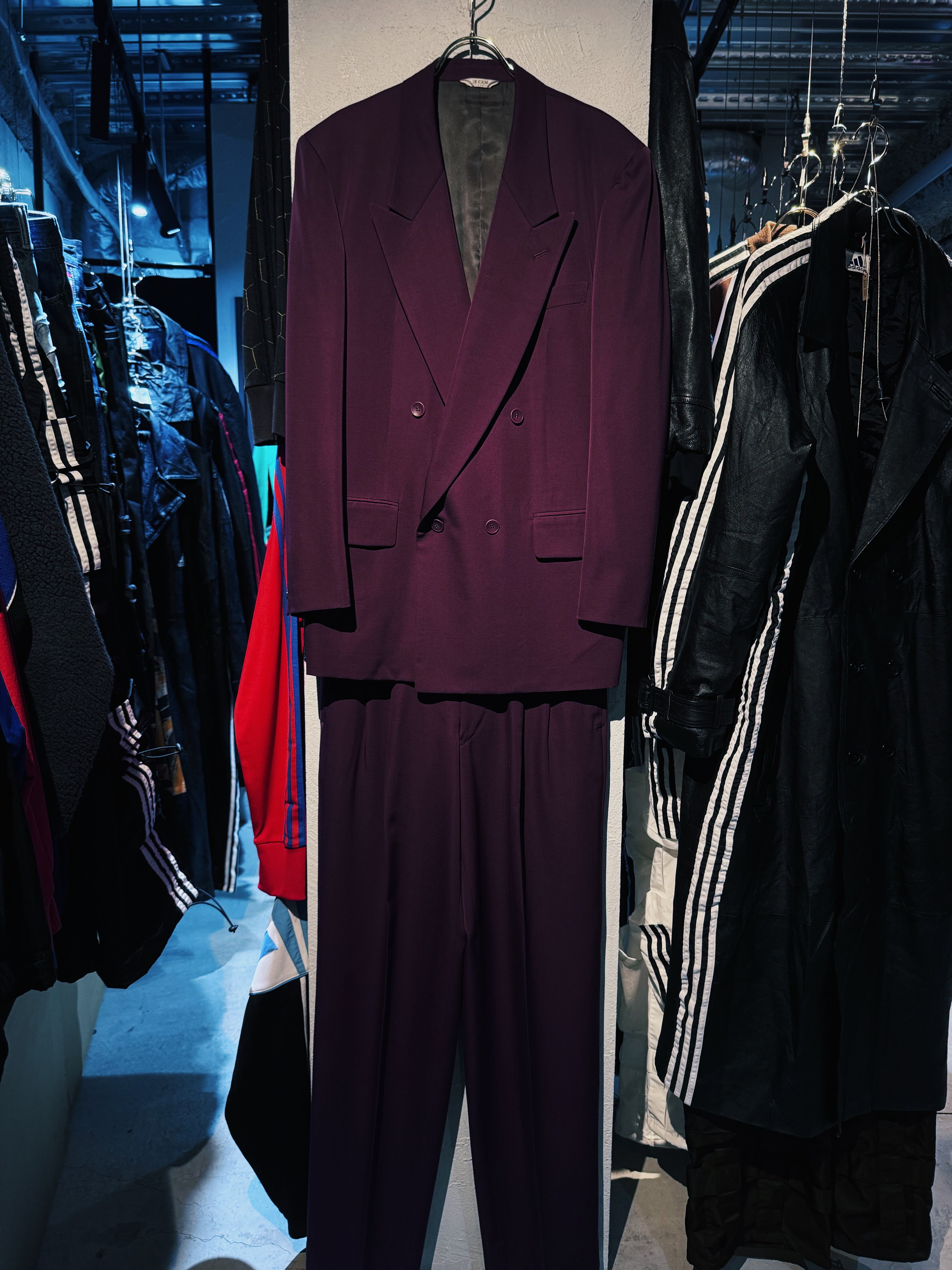 【D4C】90's royal purple color quattro botão double breasted set up