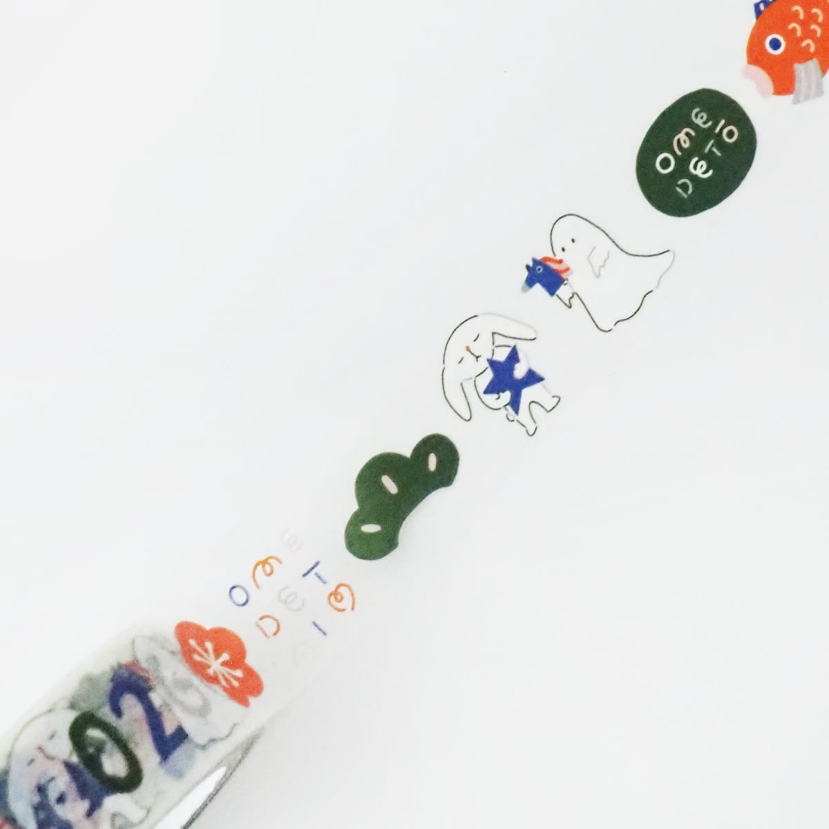 【B品】2026年のおめでたい日|15mm|透明マスキングテープ