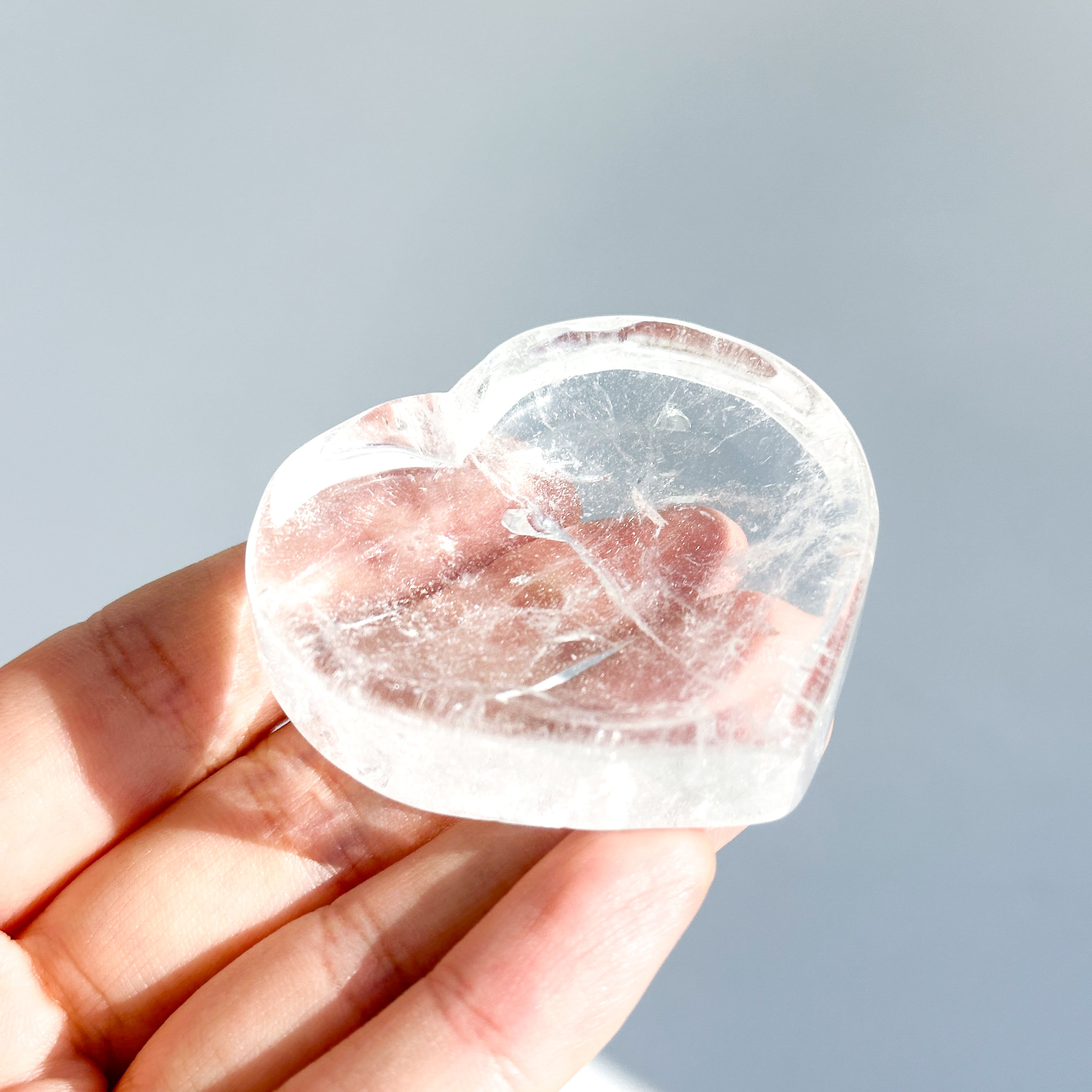 クリアクォーツハート型のうつわ 41◇ Clear Quartz ◇ 天然石・鉱物