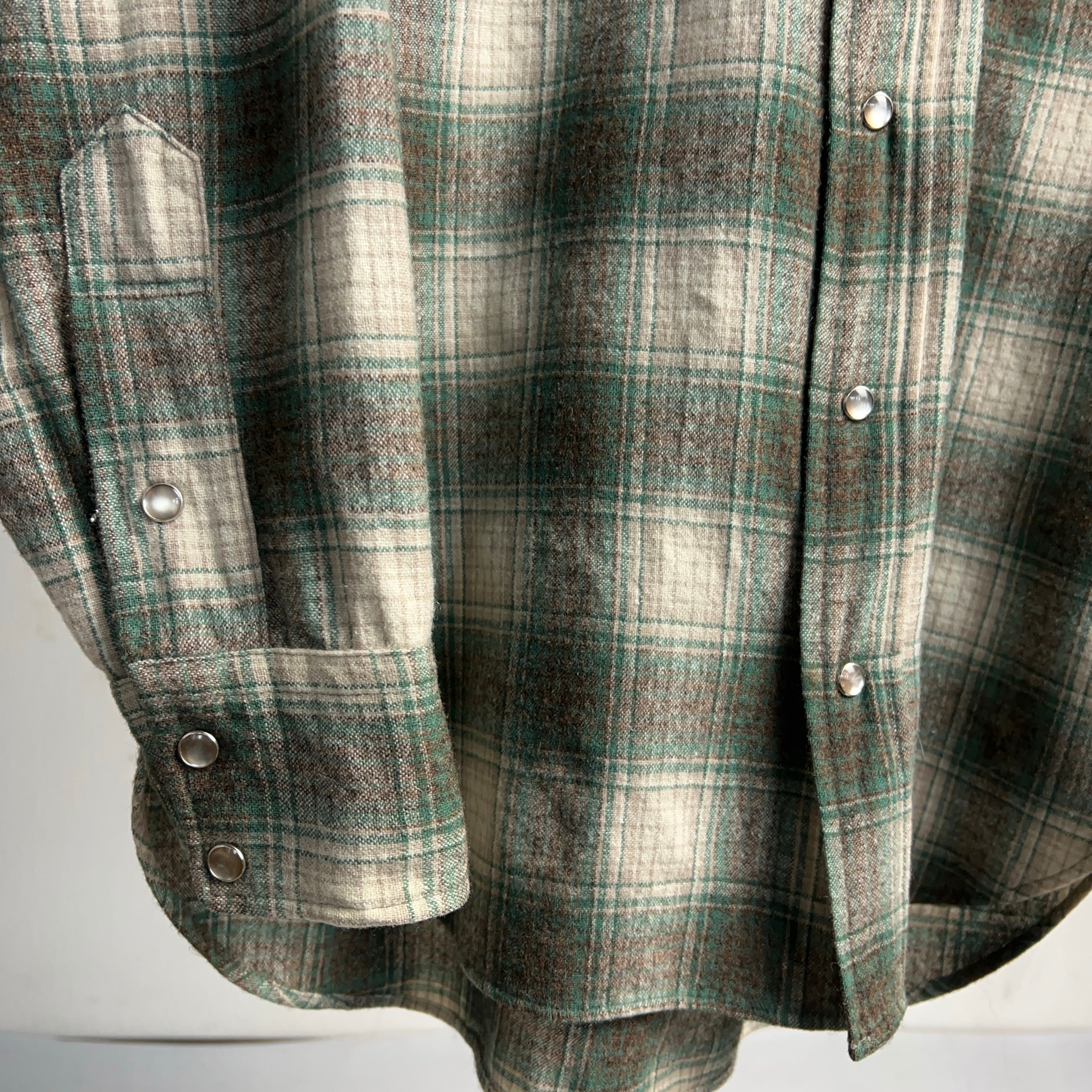 70's~80's PENDLETON Ombre Plaid Western Shirt 70年代 80年代 ペン