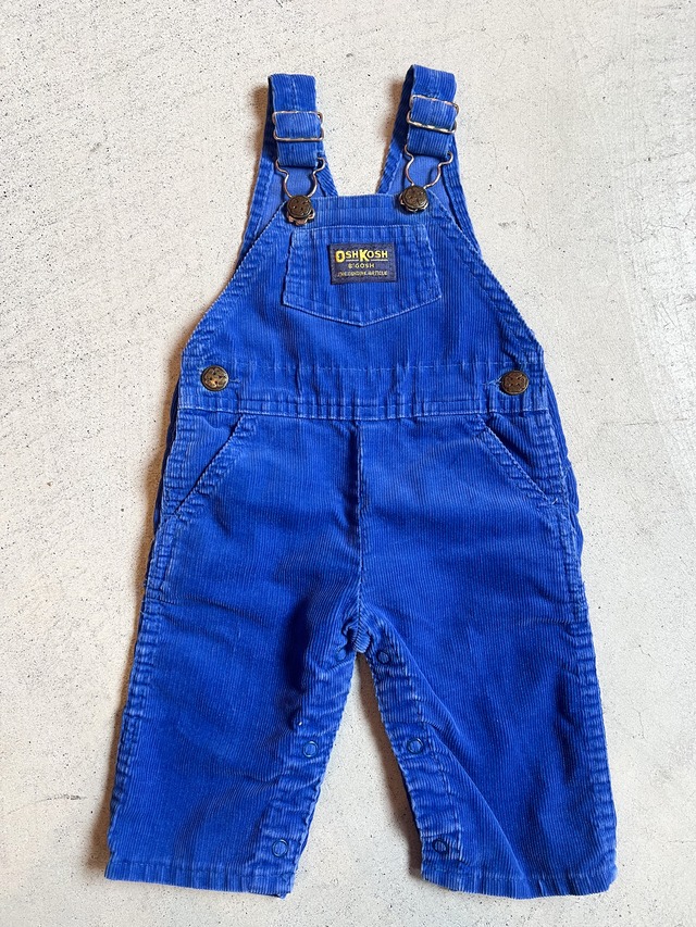 【50-60cm】VINTAGE 80'S  オシュコシュ コーデュロイ オーバーオール【b210】