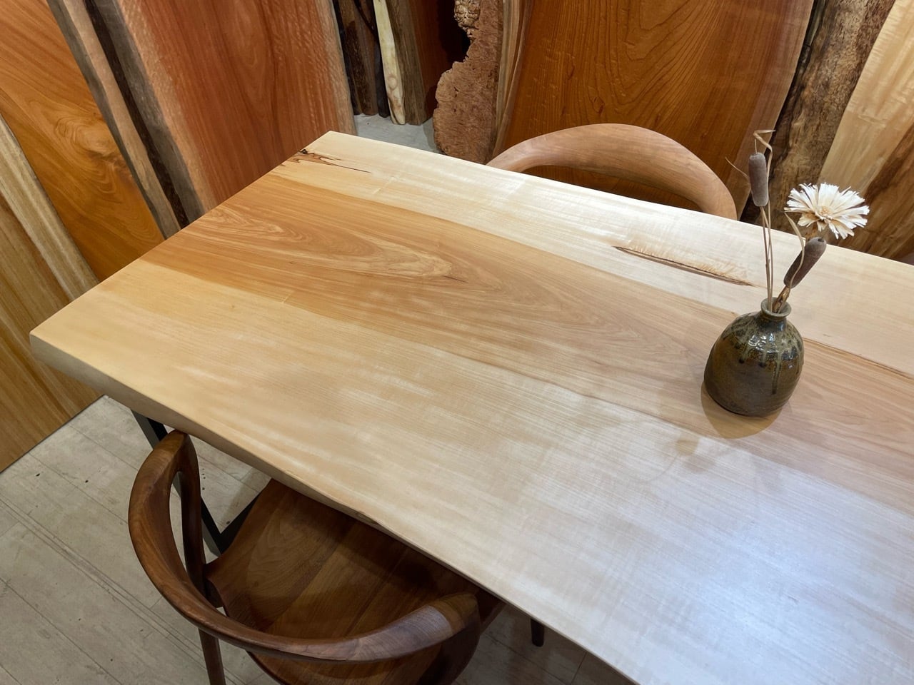 貸出中】栃（トチ）_1900×730-745×50_浅草本店_テーブル天板/一