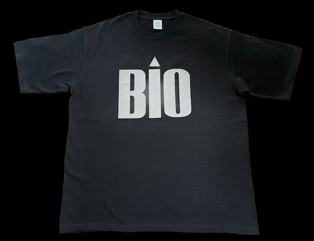 BIO  リフレクタープリント　9.1oz ヘビーウエイト　半袖  Tシャツ(BK)