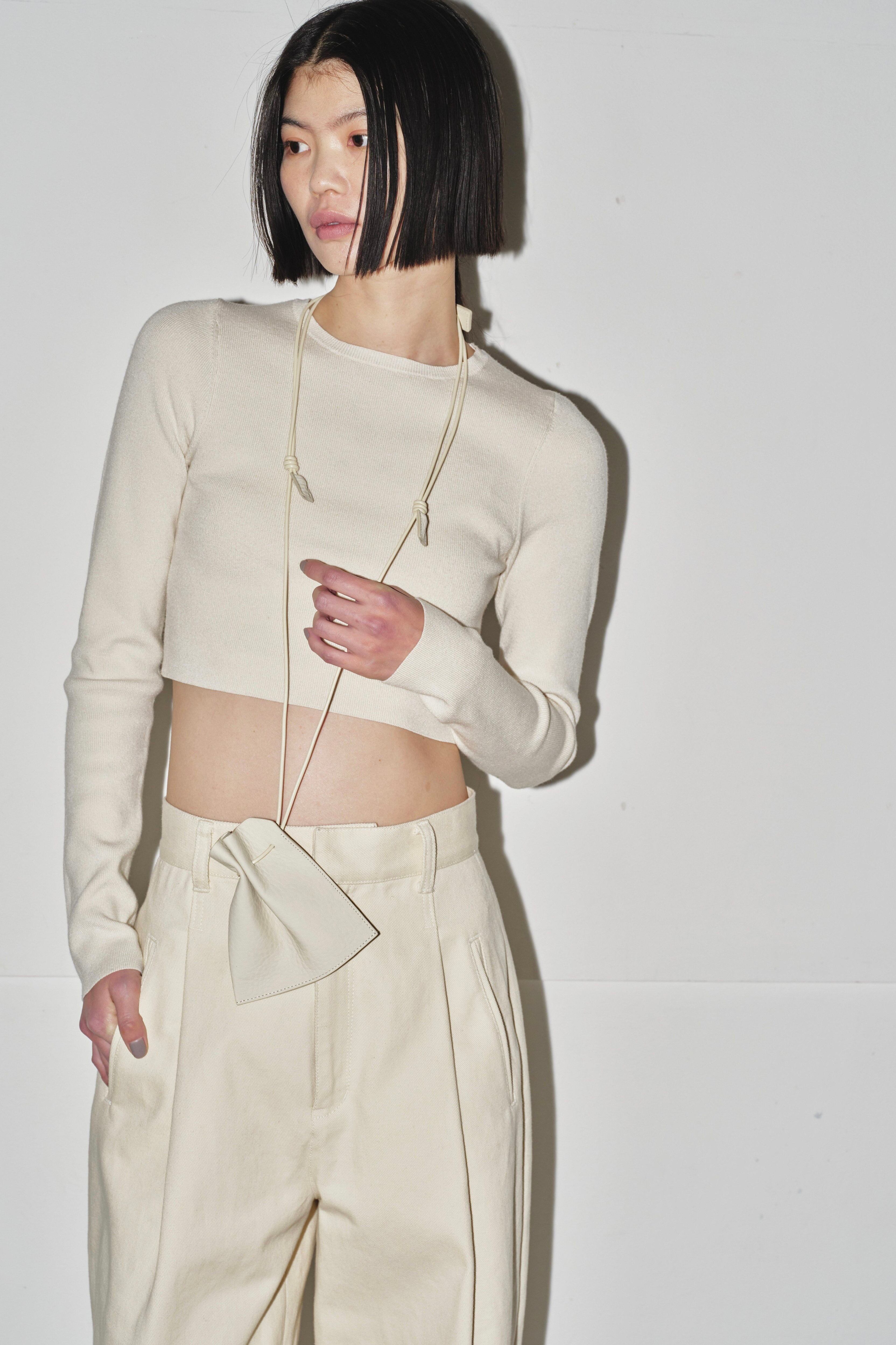 TODAYFUL Cropped Smooth Knit クロップドスムースニット Ecru | planet3rd