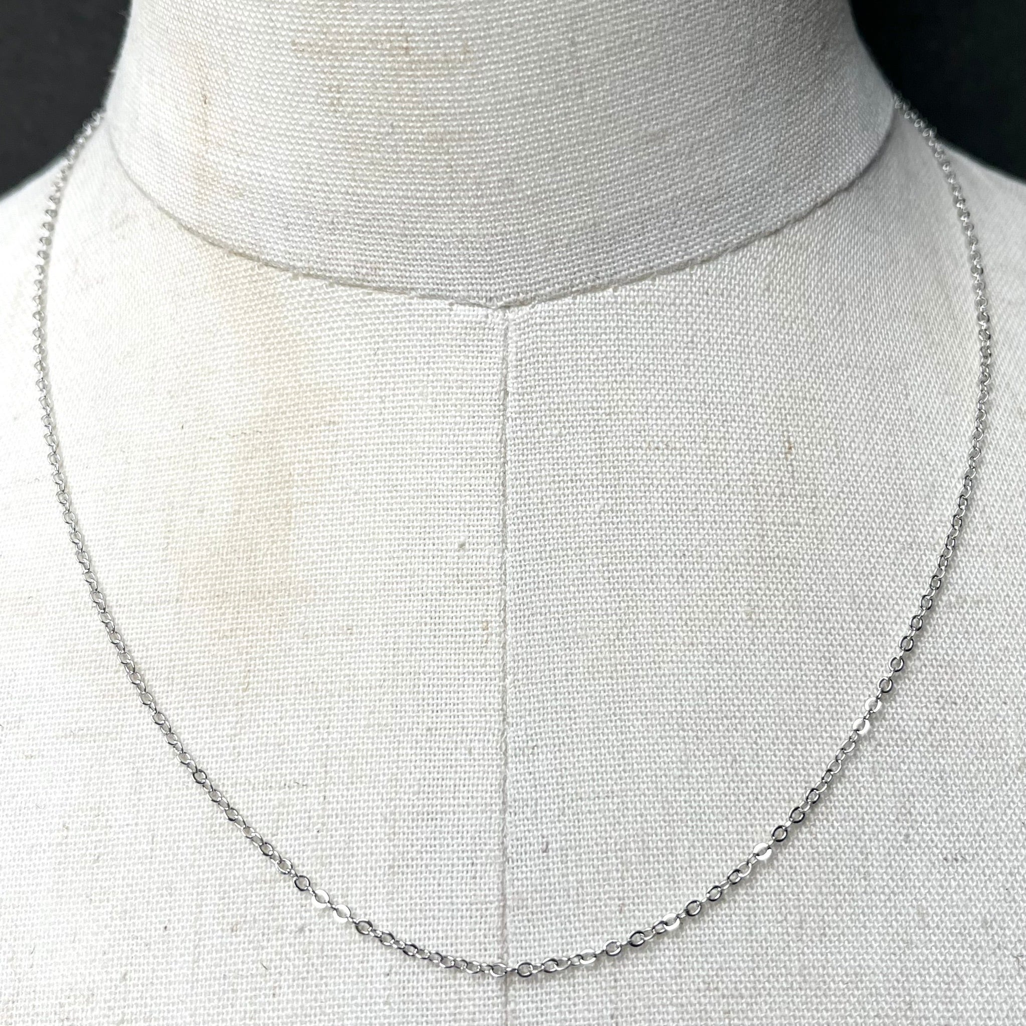 SILVER925 OVAL WIDE CHAIN NECKLACE/シルバー/ネックレス