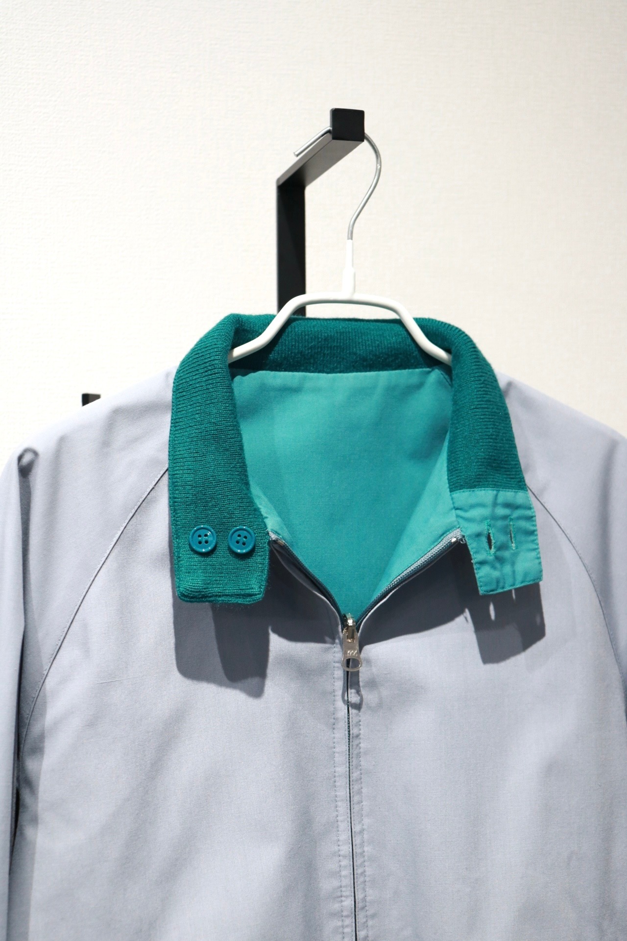 Sears Green×Gray reversible harrington jacket