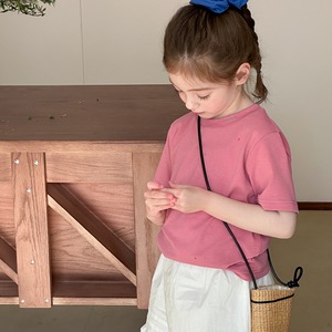 夏韓国風リヨセルリブTシャツ