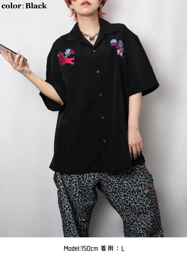 Tenaku Open collar shirt （テンアク オープン カラー シャツ)【Blue】