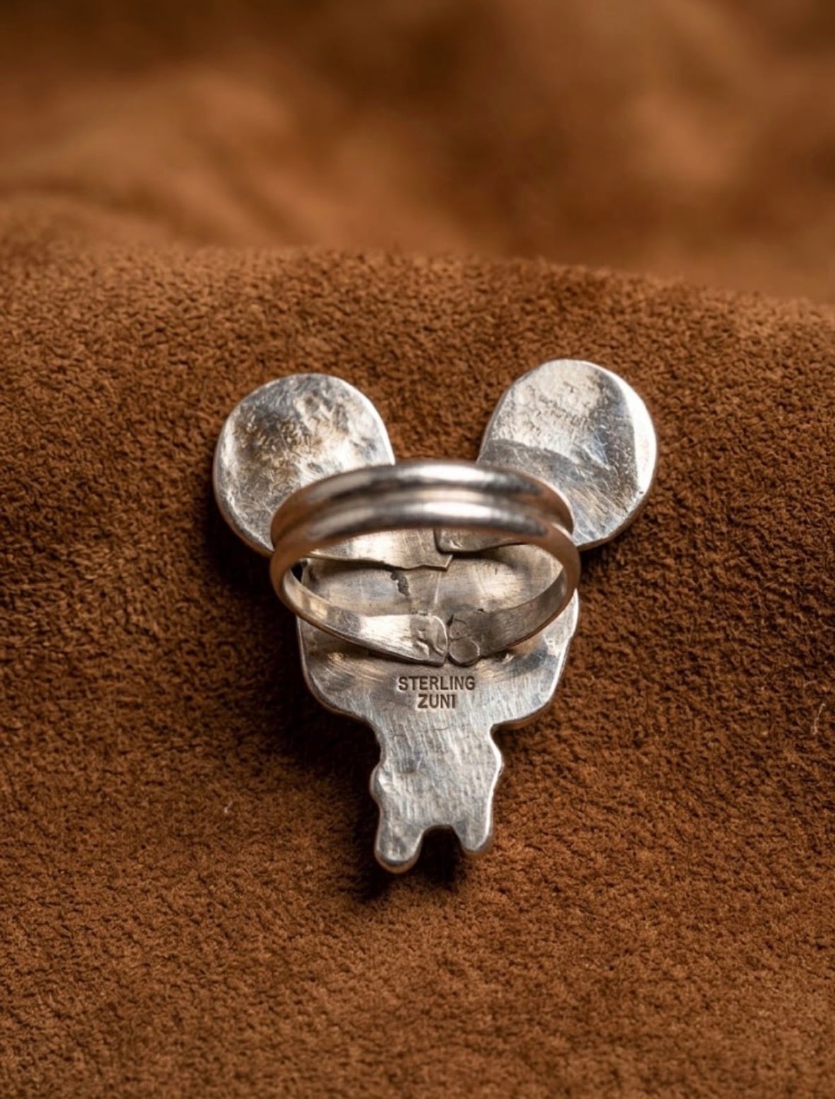 【新品】1点のみZuni アンドレア ロンジョシー作ミッキーフル リング ズニ ZUNI】Inlay Mouse Ring/Andrea Lonjose(アンドレア・ロンジョシー