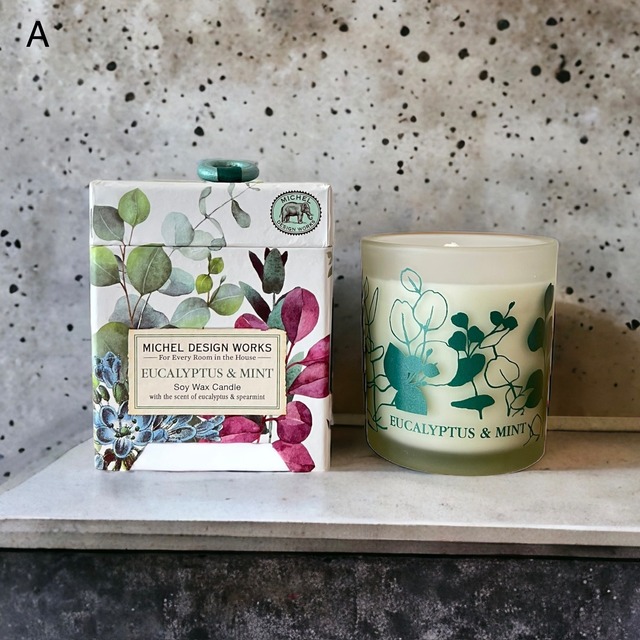 アロマキャンドル _ ユーカリ＆ミント/オーシャンタイド/サンフラワー