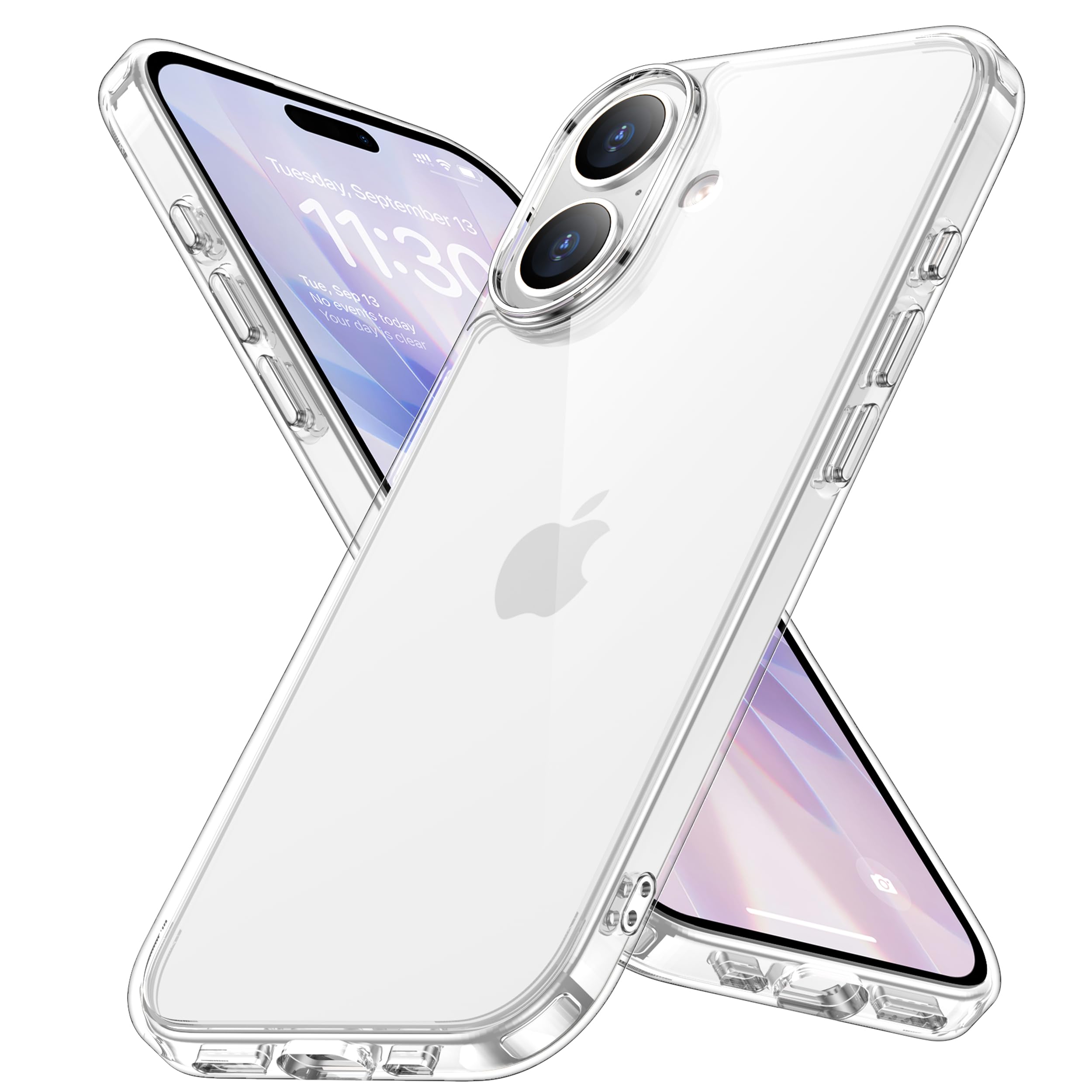 iphone 17 ケース クリア 耐衝撃 アイフォン17 ケース 米軍MIL規格 耐久性 黄ばみ防止 アイホン17 ワイヤレス充電対応 あいほん17 カバー SGS認証 スマホケース 指紋防止 あいふぉん17 保護カバー ストラップホール付き 6.3インチ 透明