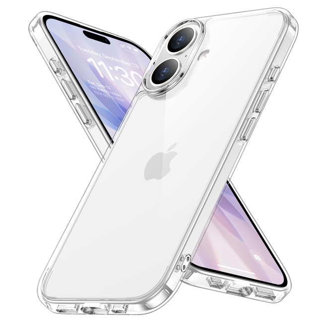 iphone 17 ケース クリア 耐衝撃 アイフォン17 ケース 米軍MIL規格 耐久性 黄ばみ防止 アイホン17 ワイヤレス充電対応 あいほん17 カバー SGS認証 スマホケース 指紋防止 あいふぉん17 保護カバー ストラップホール付き 6.3インチ 透明