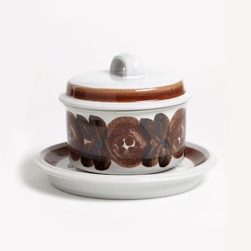 ARABIA アラビア Rosmarin ロスマリン 蓋付きシュガーボウル（ソーサー付） - 2 北欧ヴィンテージ