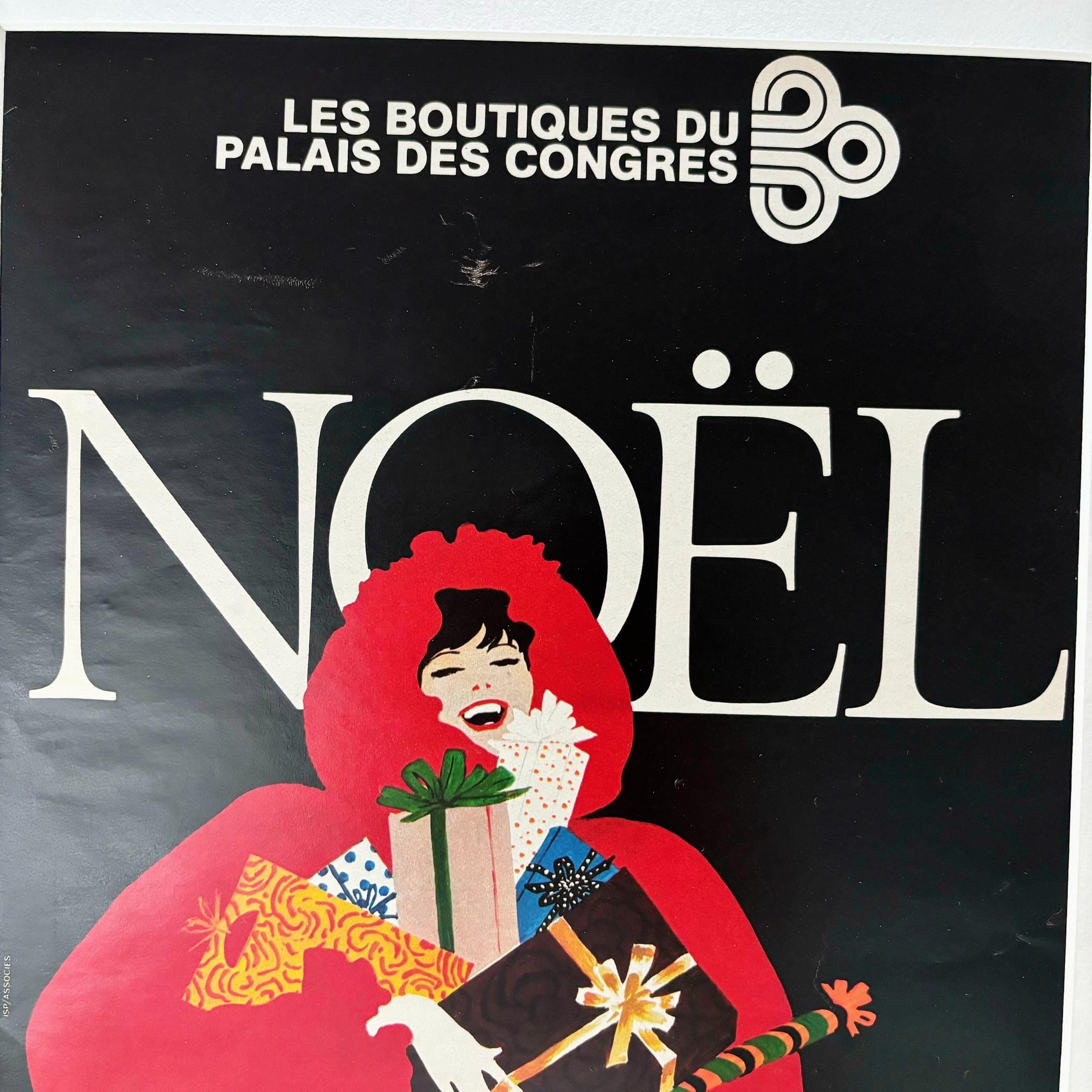 1977 広告＞Rene Gruau Noel クリスマス ポスター ヴィンテージ アート