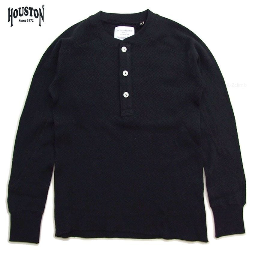 HOUSTON ヘビーサーマルロンT 20972 ヘンリーネック長袖Tシャツ 厚手の