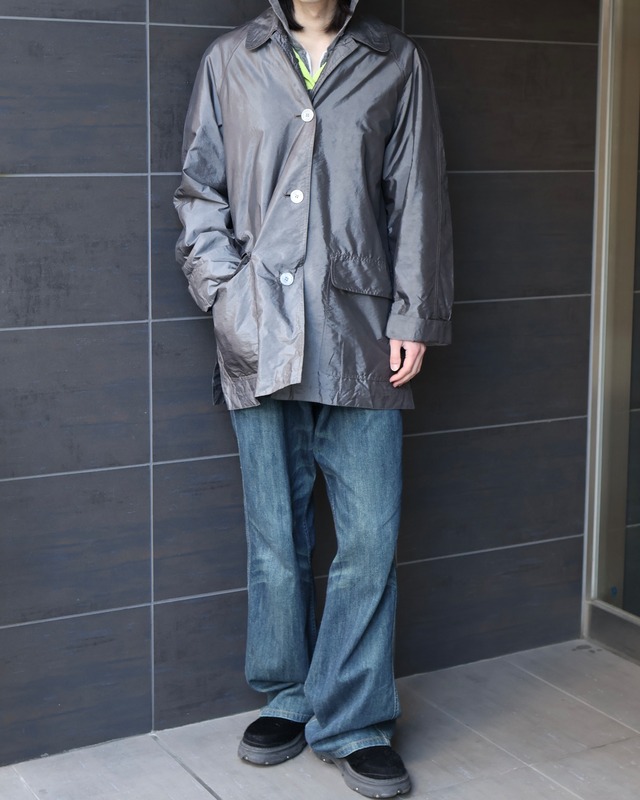 Mid-length silver jacket