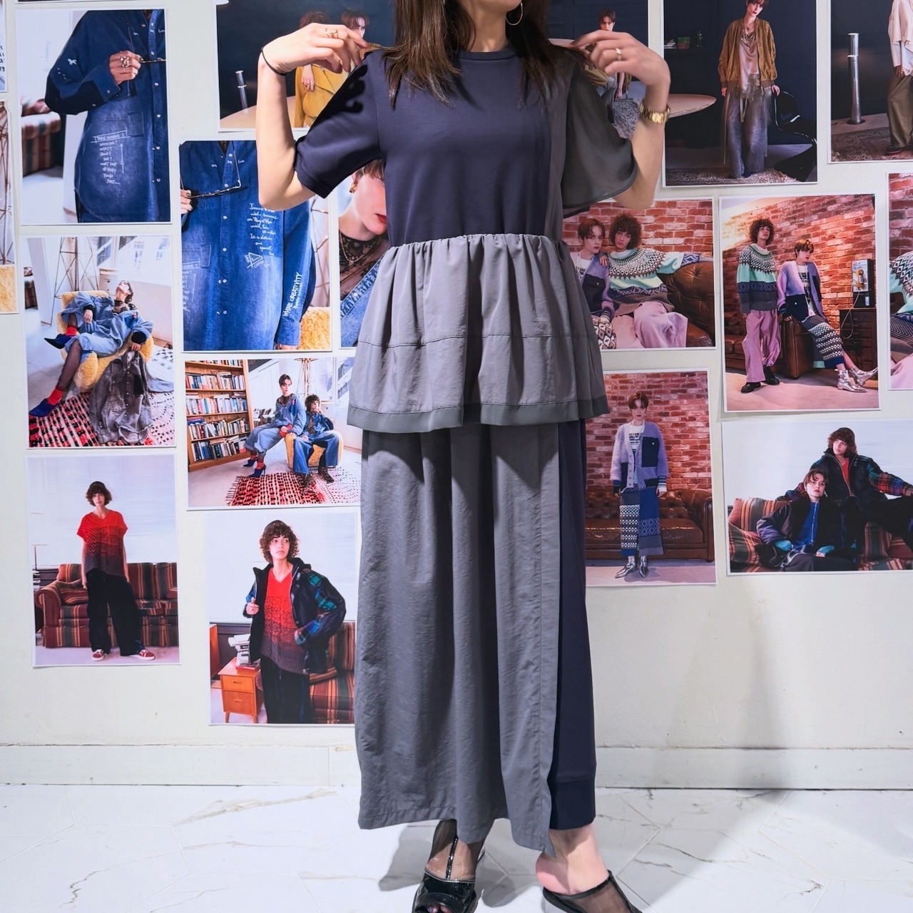 アウラアイラ AULA AILA PEPLUM ONE PIECE